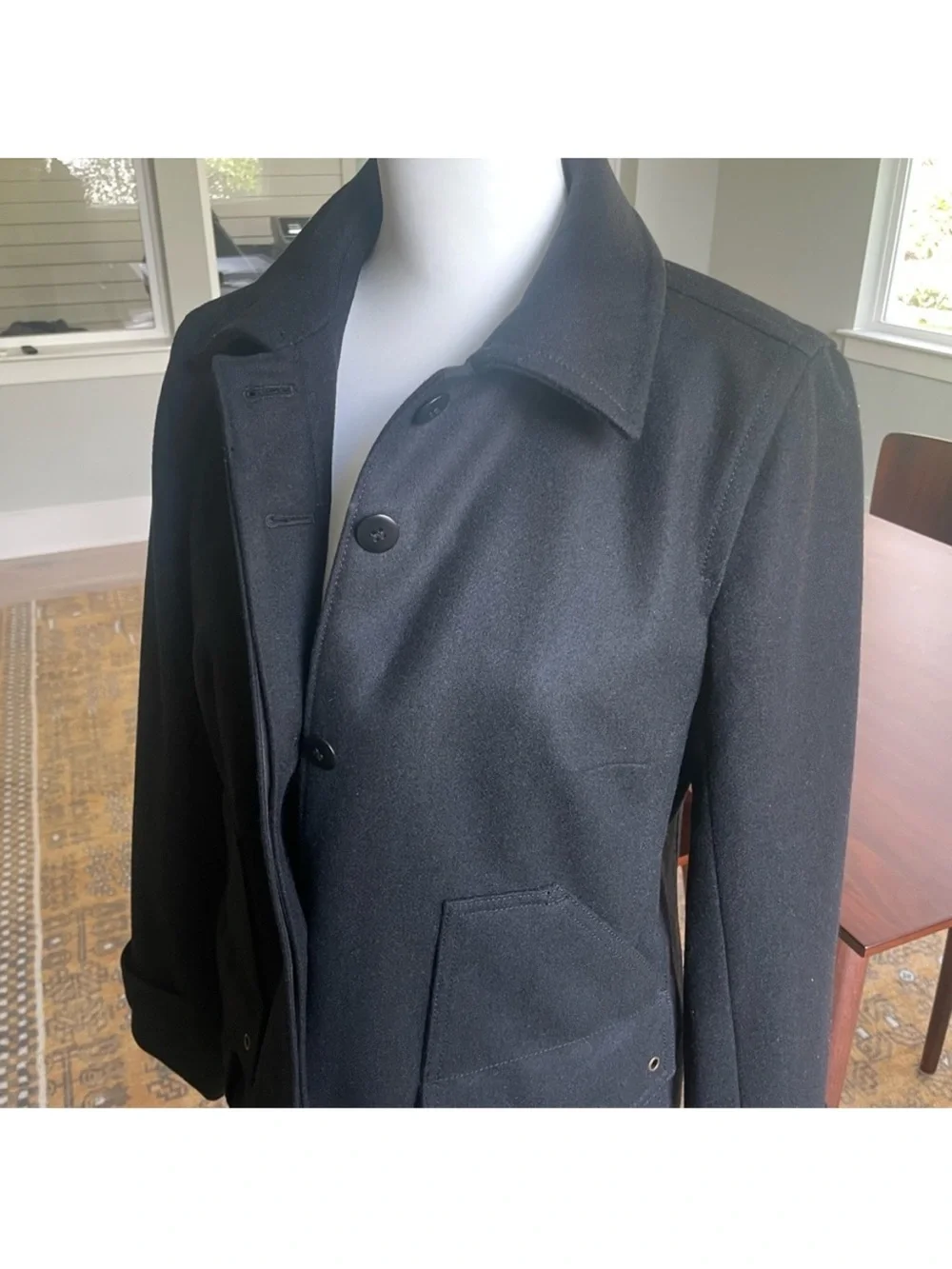 J.Crew Wool Black 4 Pocket Coat - Picture 3 of 8